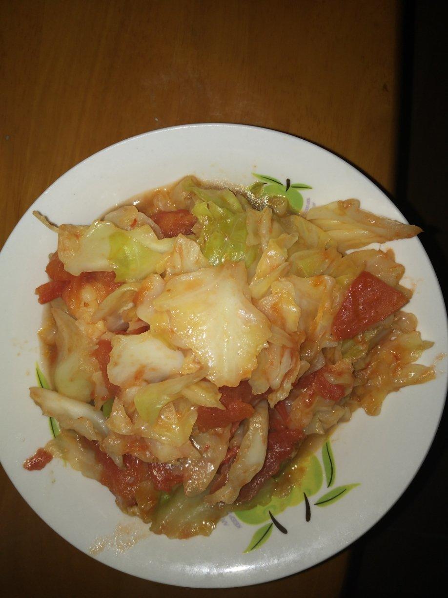 番茄炝炒圆白菜
