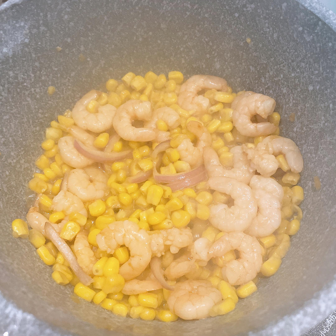 玉米粒炒虾仁