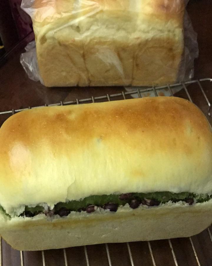 最正宗的日式抹茶红豆吐司