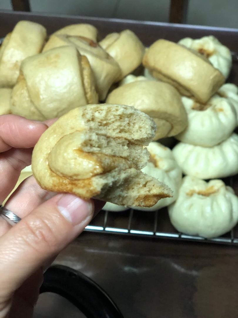 有着面包口感的红糖馒头（一次发酵）