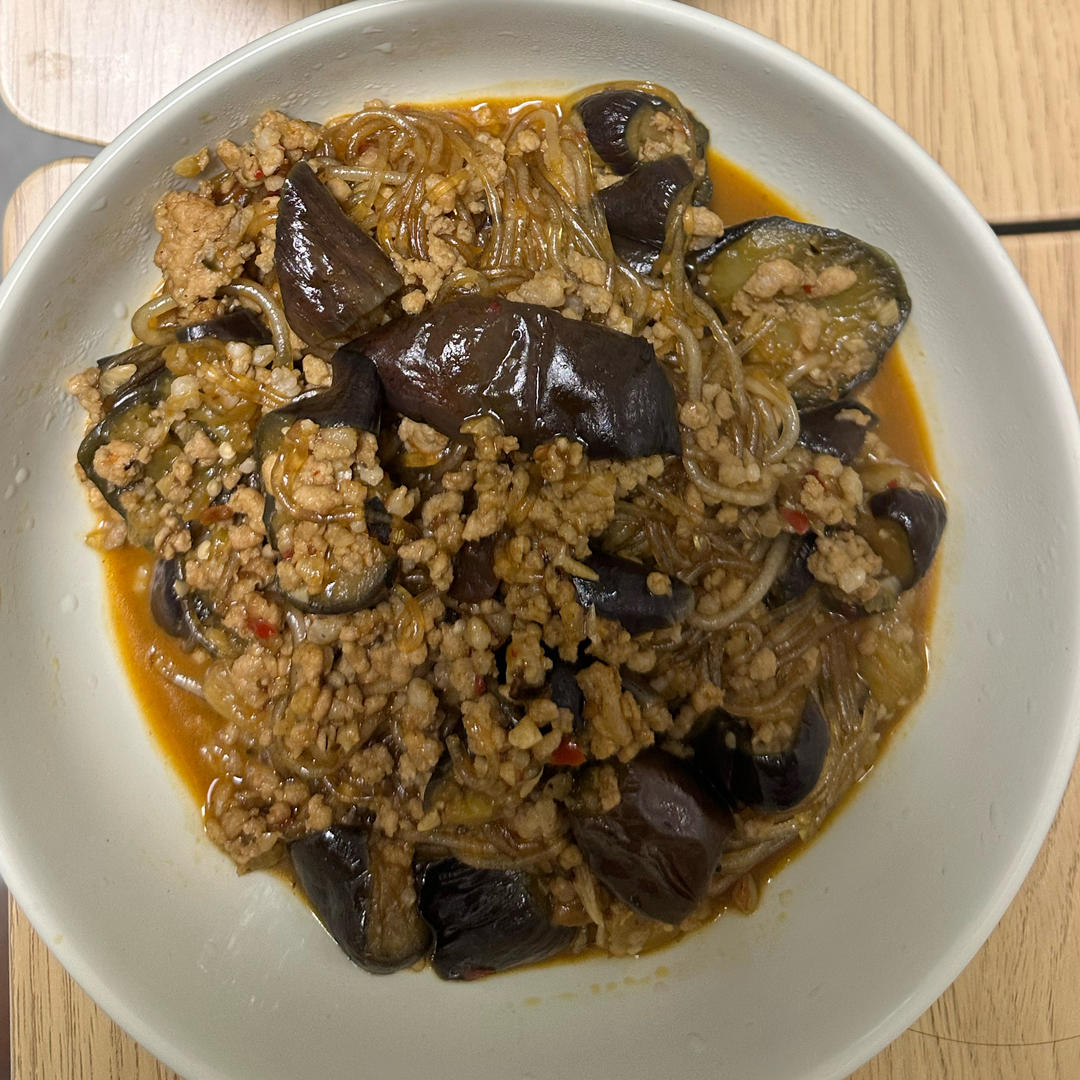 肉末茄子粉丝煲