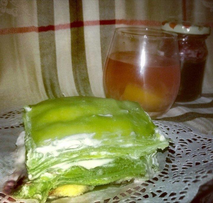 美味的煎蛋糕—抹茶千层蛋糕
