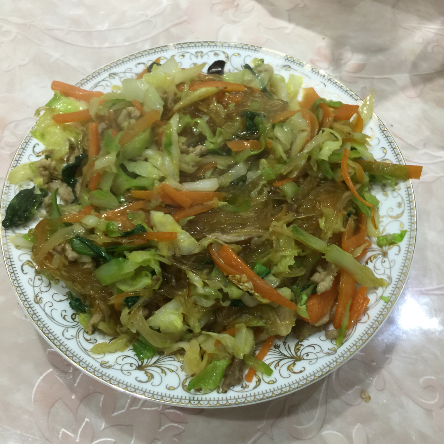 卷心菜炒粉丝 Glass noodles with Cabbage