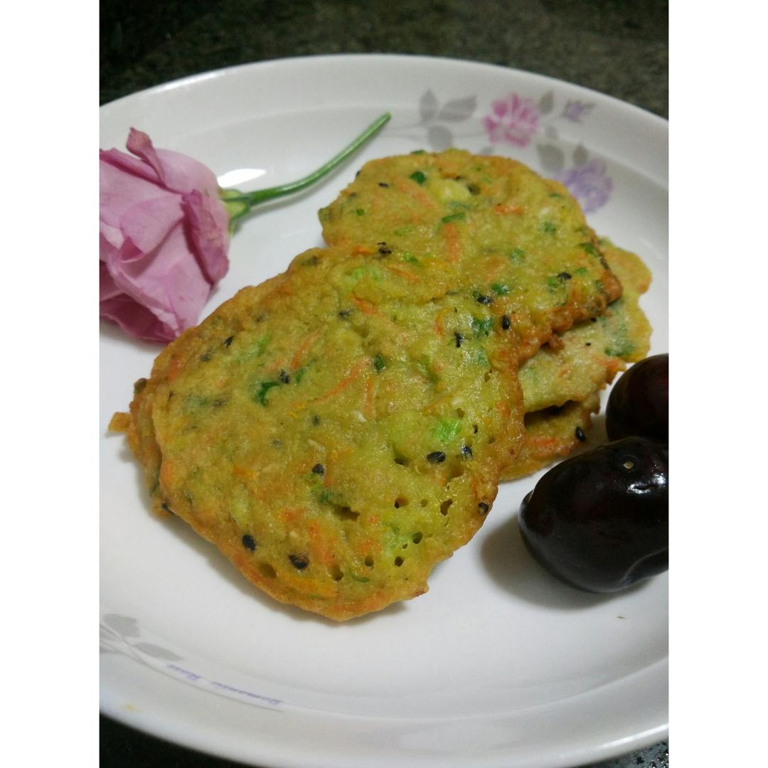 黑豆浆+葱花豆渣饼