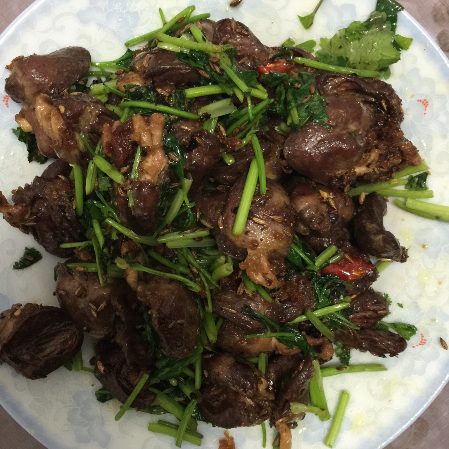 孜然鸡心