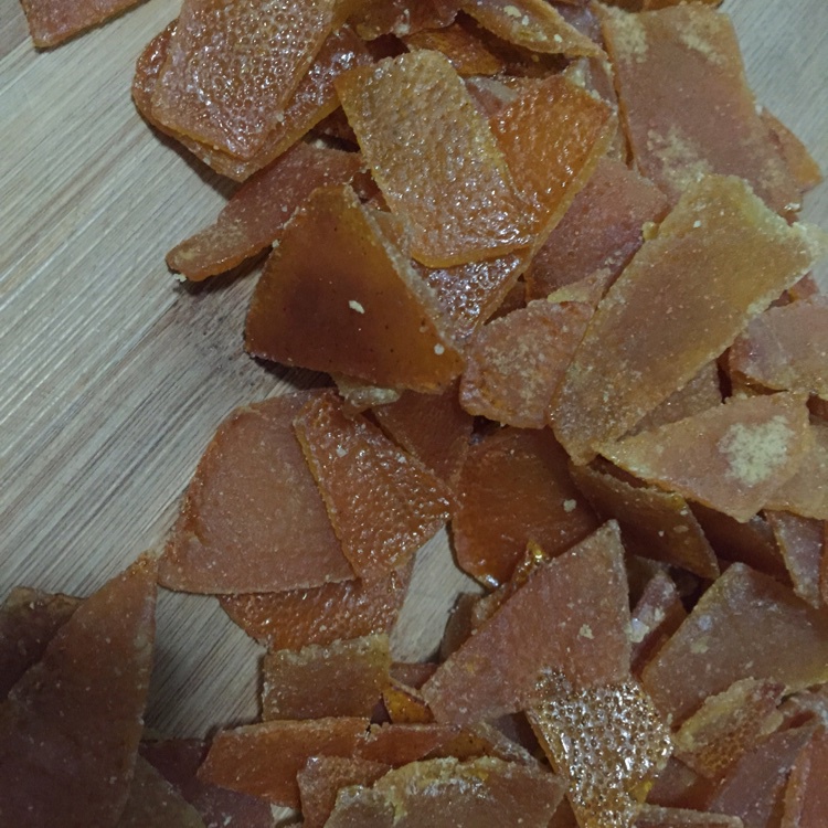 不用粘糖，直接返沙的糖渍柚子皮