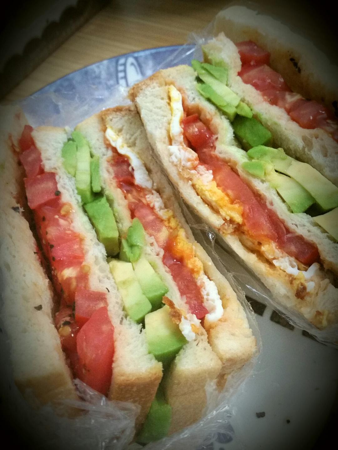 牛油果(低热量版)三明治