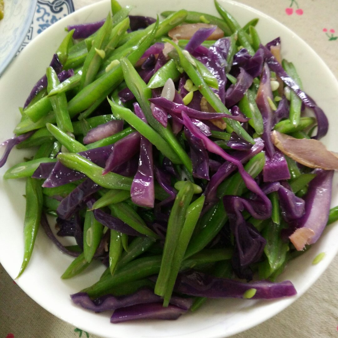 四季豆炒胡萝卜