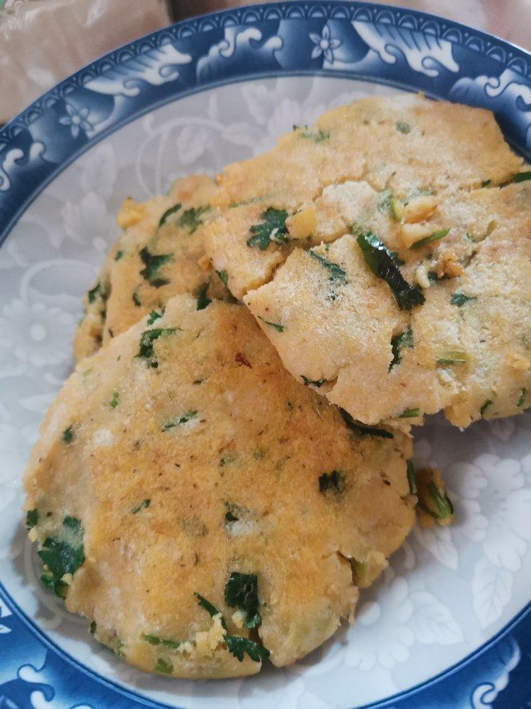 香煎豆渣饼～一次成型的配方