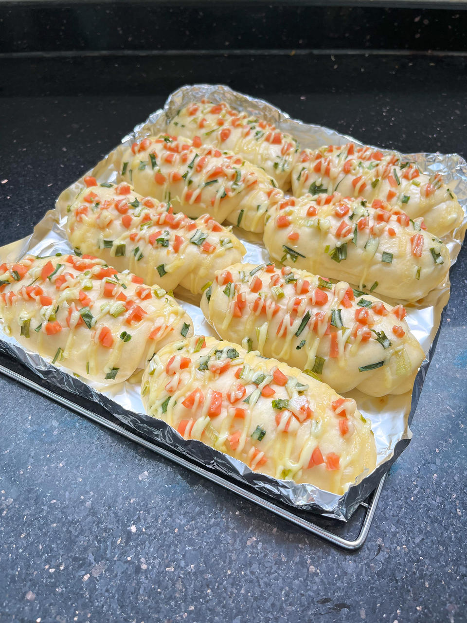香葱火腿肉松面包