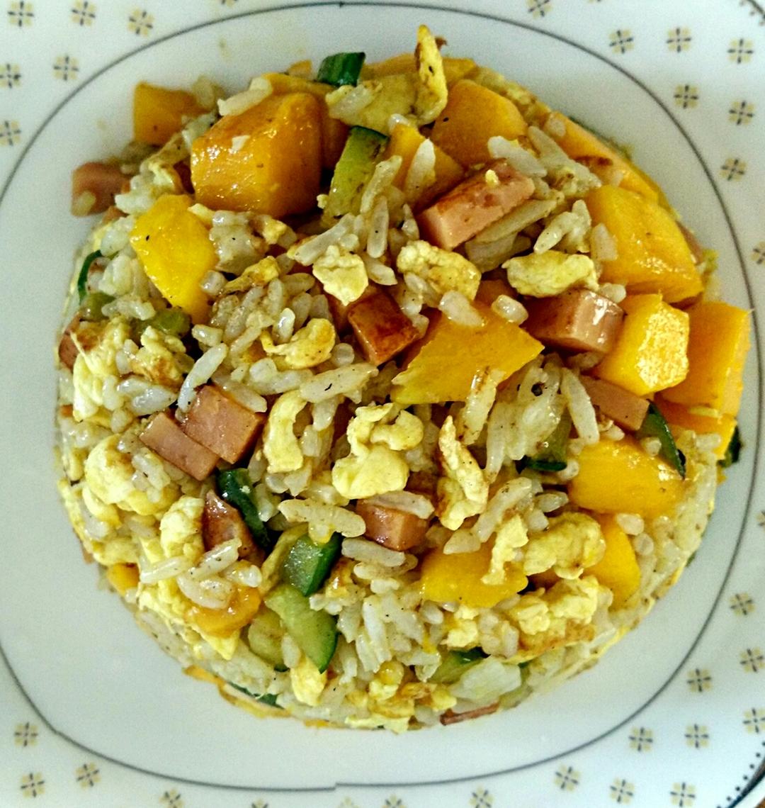 芒果炒饭的做法