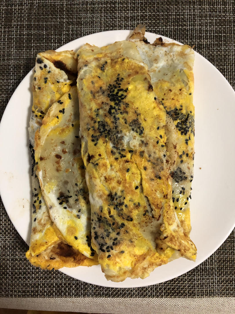 家庭版煎饼果子---快手健康早餐，利用家里现有材料