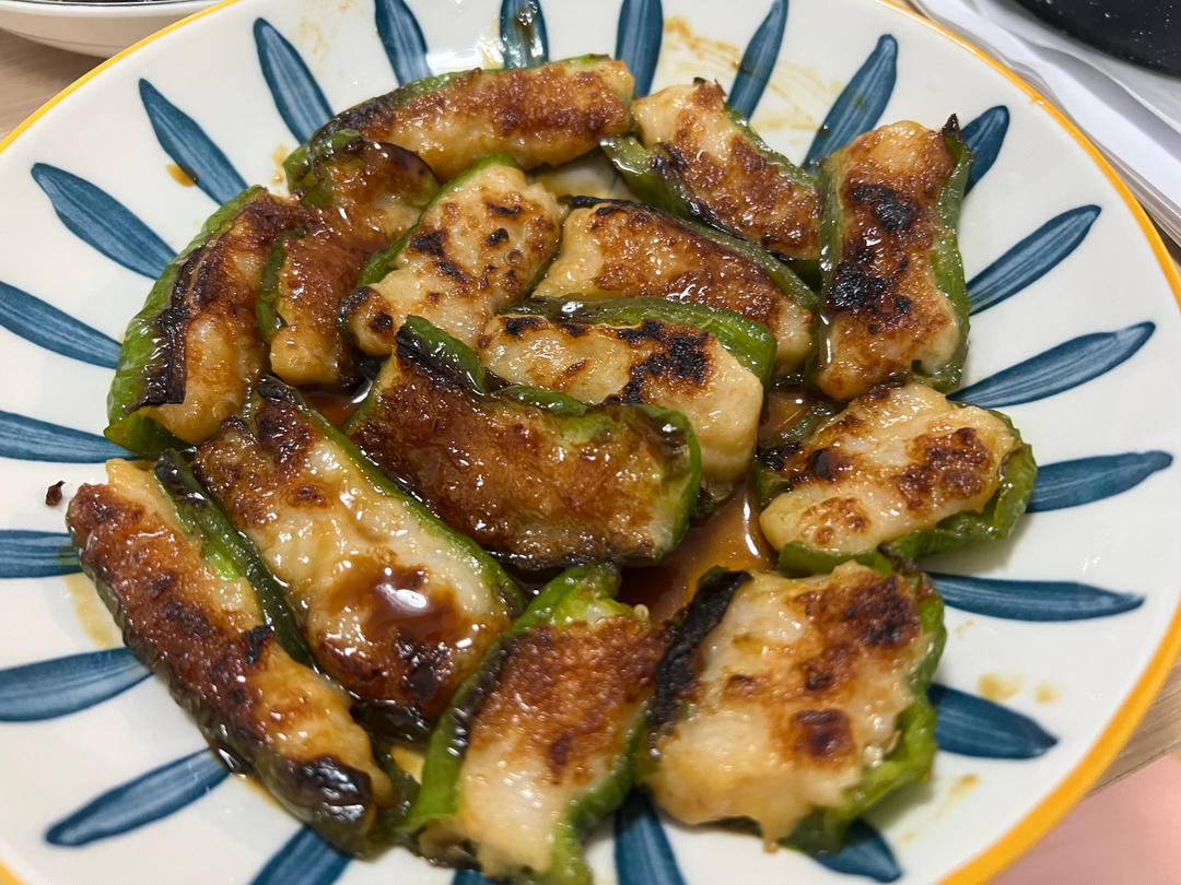 青椒酿虾滑