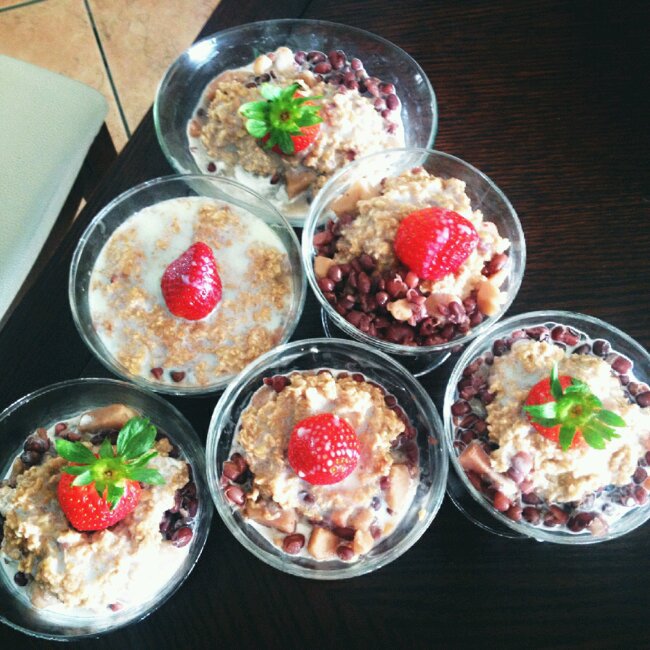 奶香燕麦红豆沙