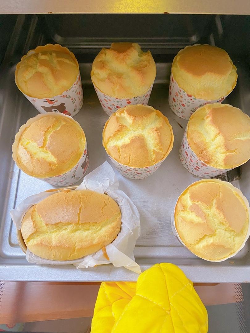 纸杯蛋糕 8寸戚风蛋糕的量