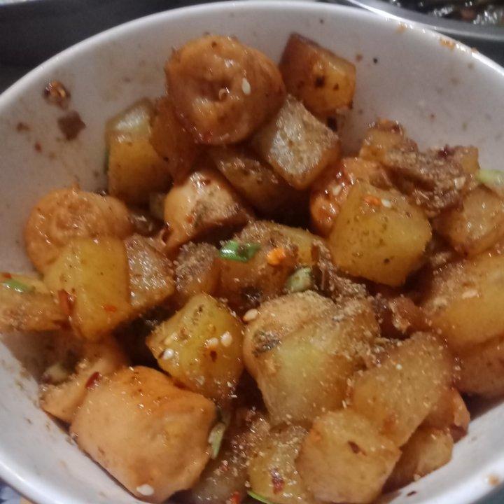 孜然火腿土豆丁