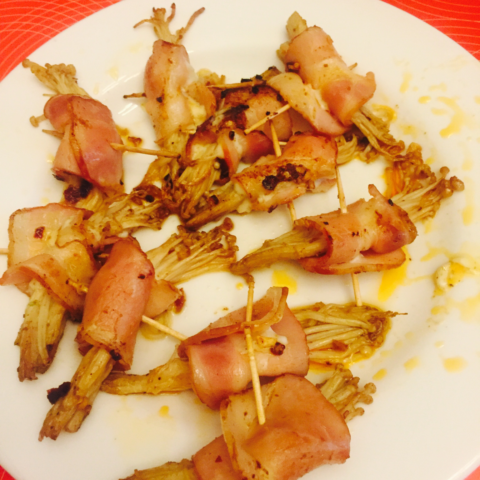 五花肉卷金针菇