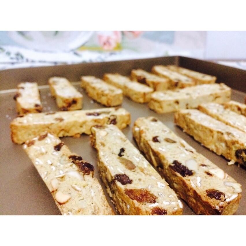 【健康零食】燕麦坚果意式脆饼