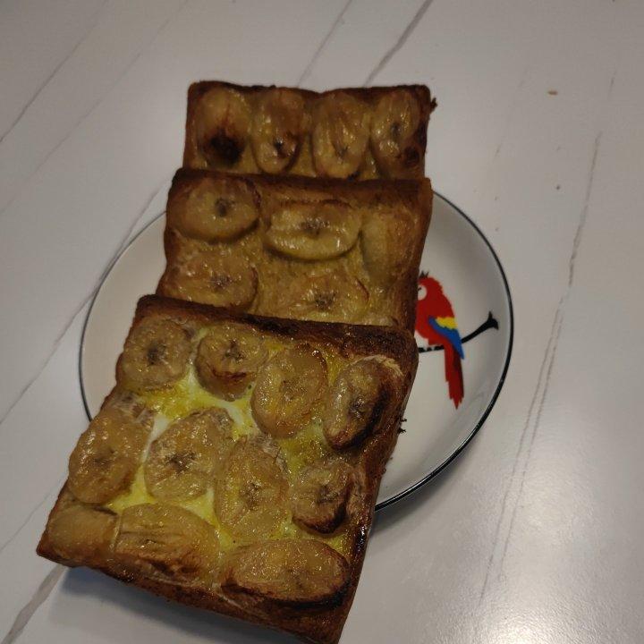 好吃到哭的香蕉烤吐司❗️酥脆香甜❗️零失败❗️