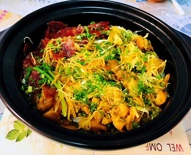 滑鸡腊肠煲仔饭❤️详细版的做法