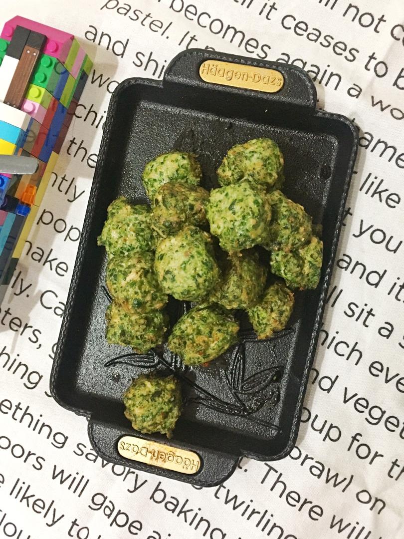 炸荠菜素丸子
