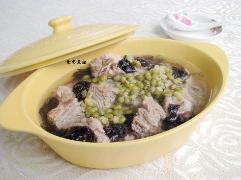 绿豆紫菜排骨汤的做法