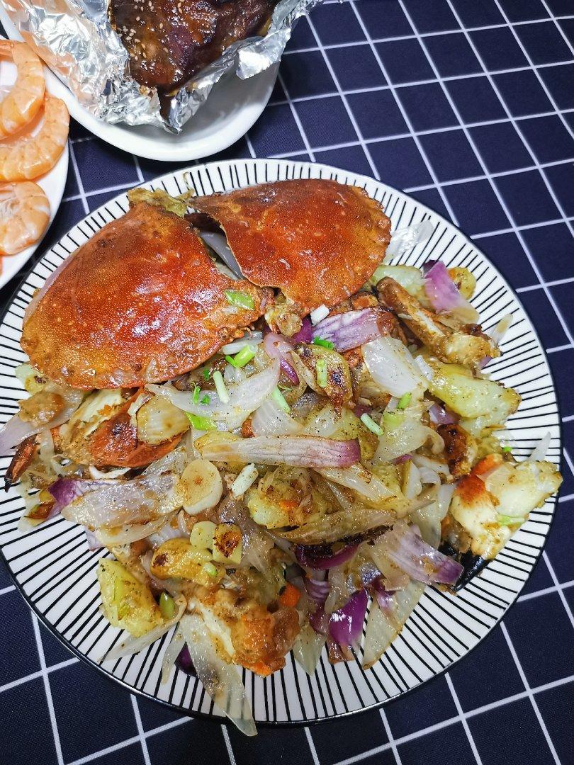 好吃到跳的椒盐面包蟹