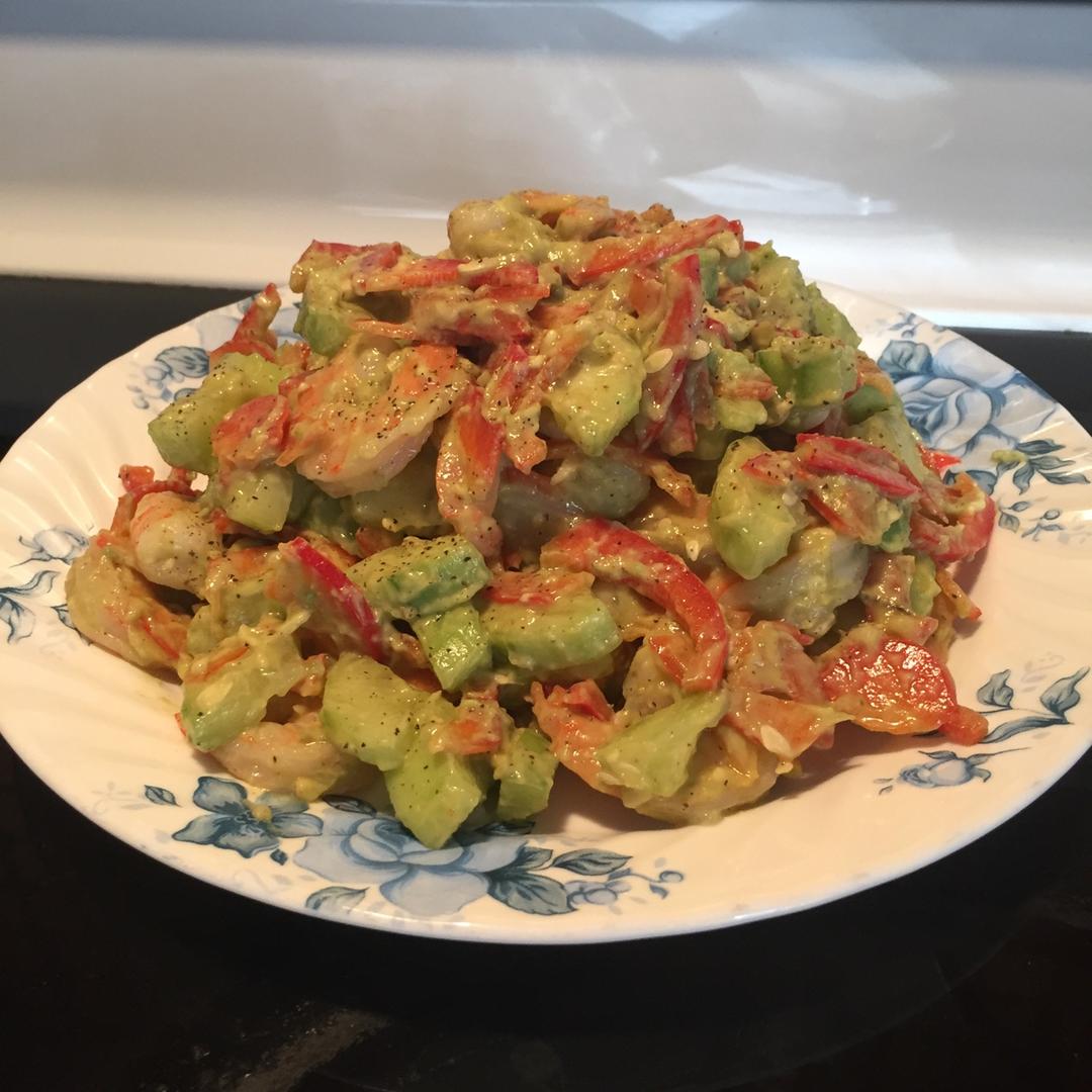 【减脂小厨房】牛油果沙拉