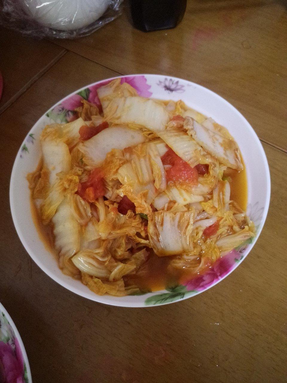 娃娃菜西红柿