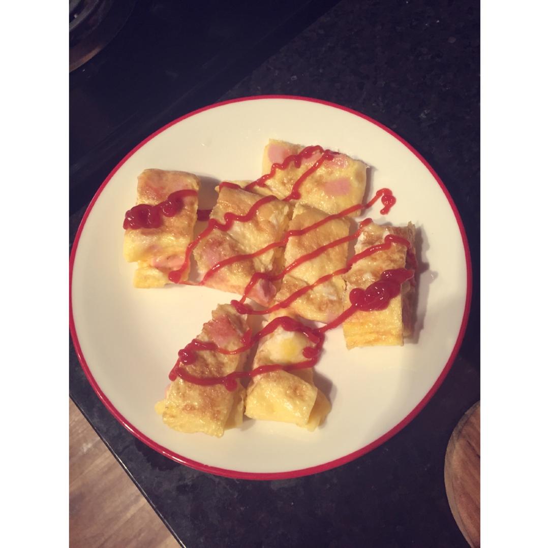 火腿鸡蛋卷