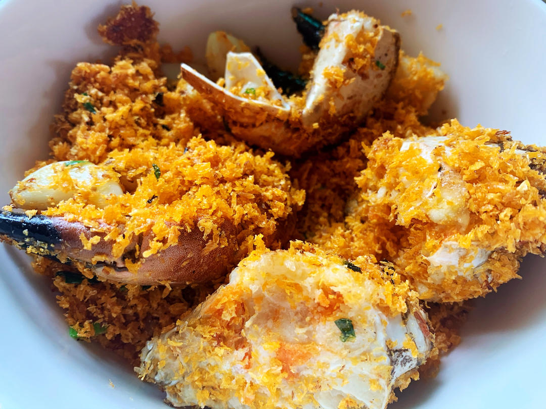 避风塘炒面包蟹