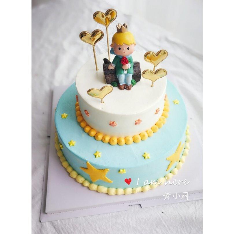 双层戚风水果蛋糕打桩