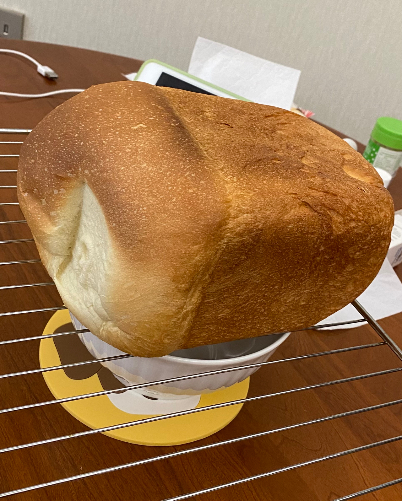 【有手就会】面包机版无水椰浆面包（消耗椰浆）的做法