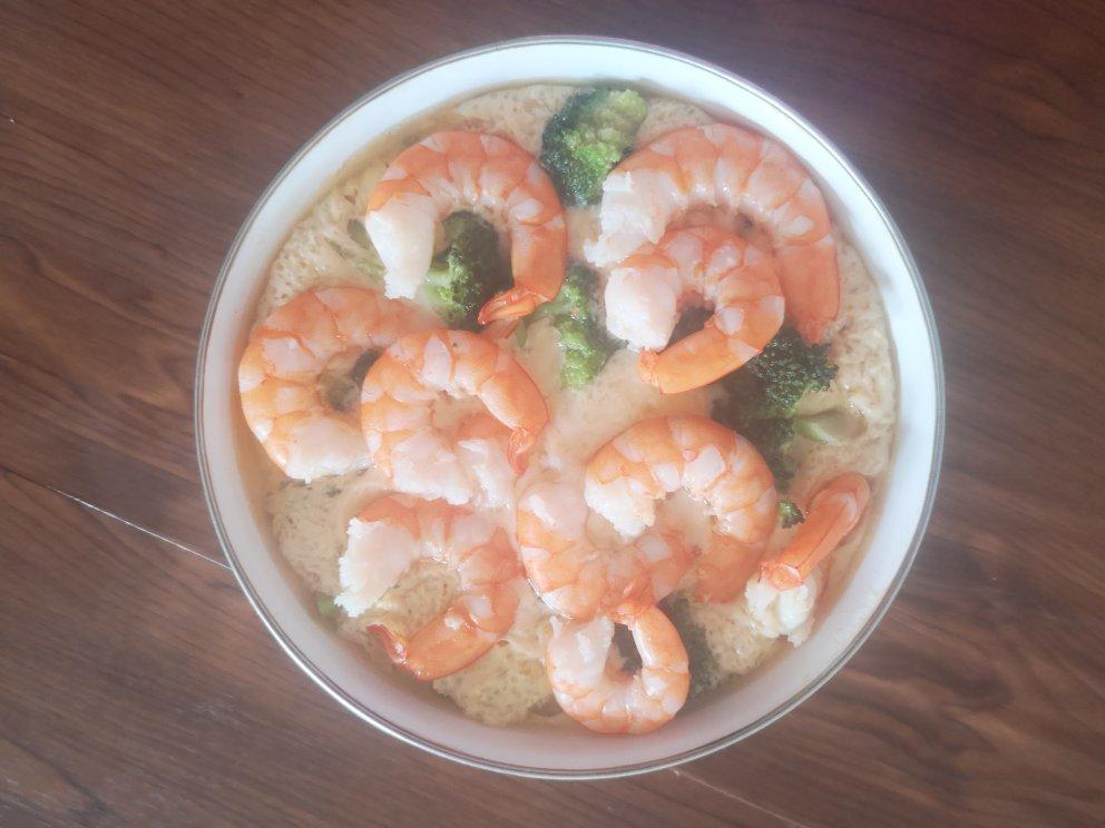 西兰花虾仁豆腐汤