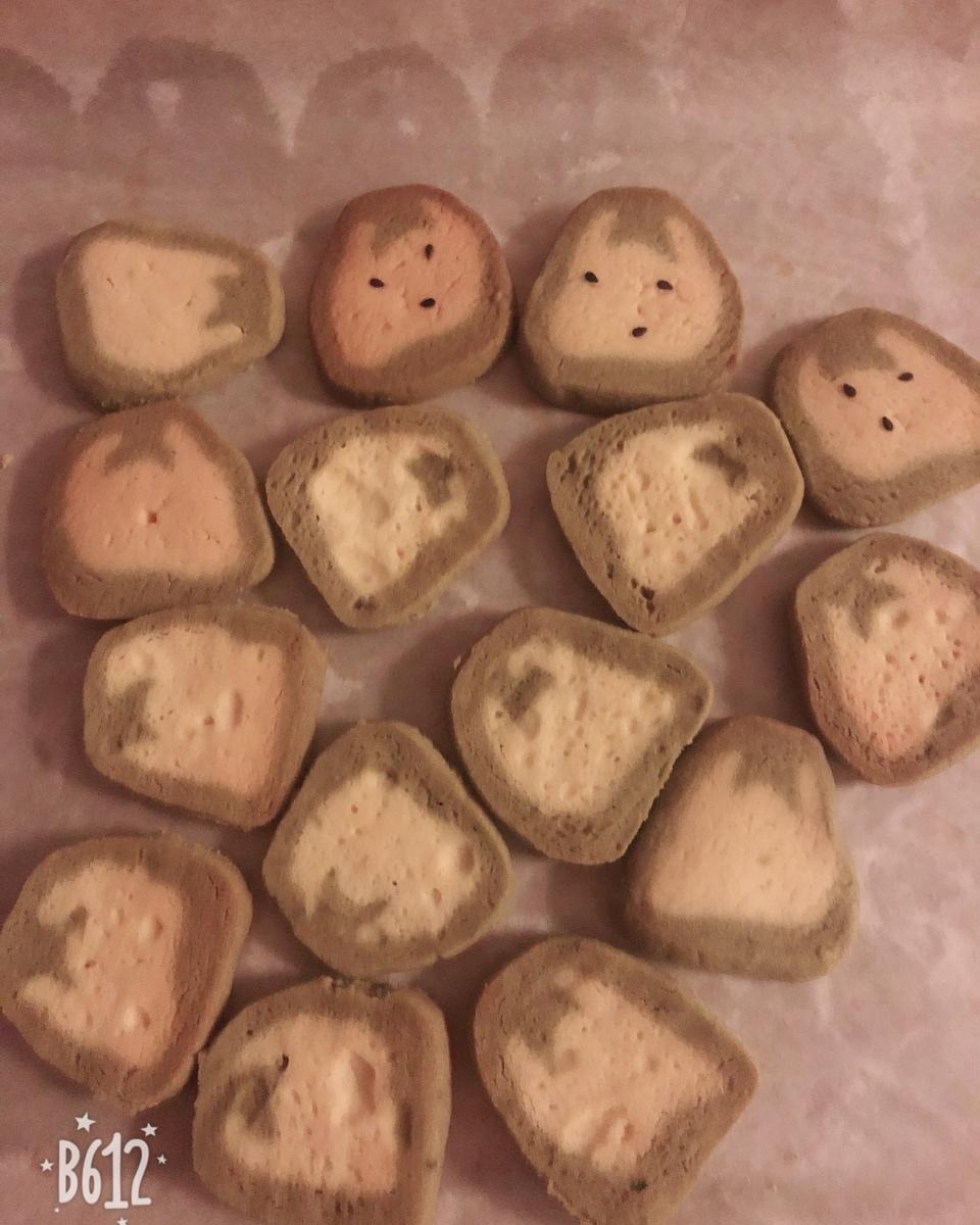 抹茶兔兔曲奇（比熊猫简单！超详细实物图+超良心手绘图）