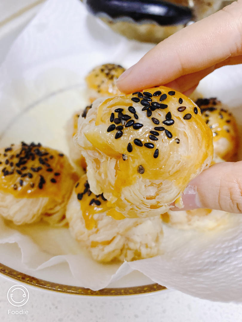 空气炸锅版快手蛋挞皮蛋黄酥