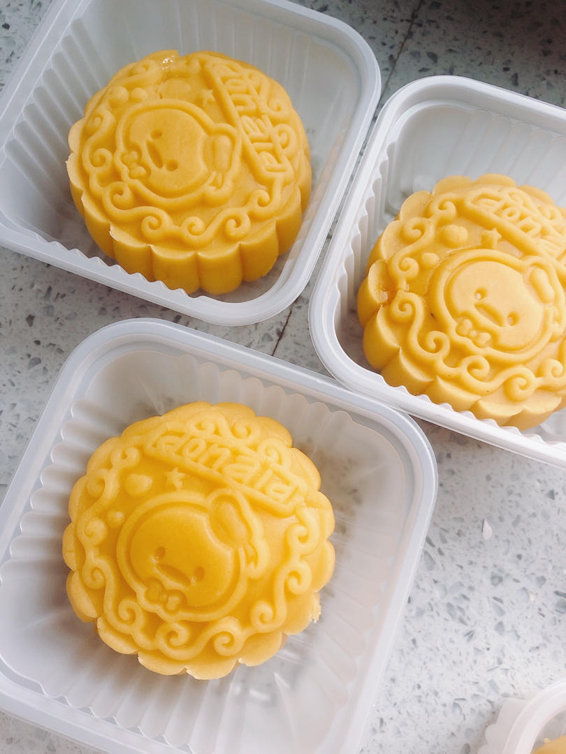 流心奶黄月饼（无吉士粉/转化糖浆版本）【曼食慢语】