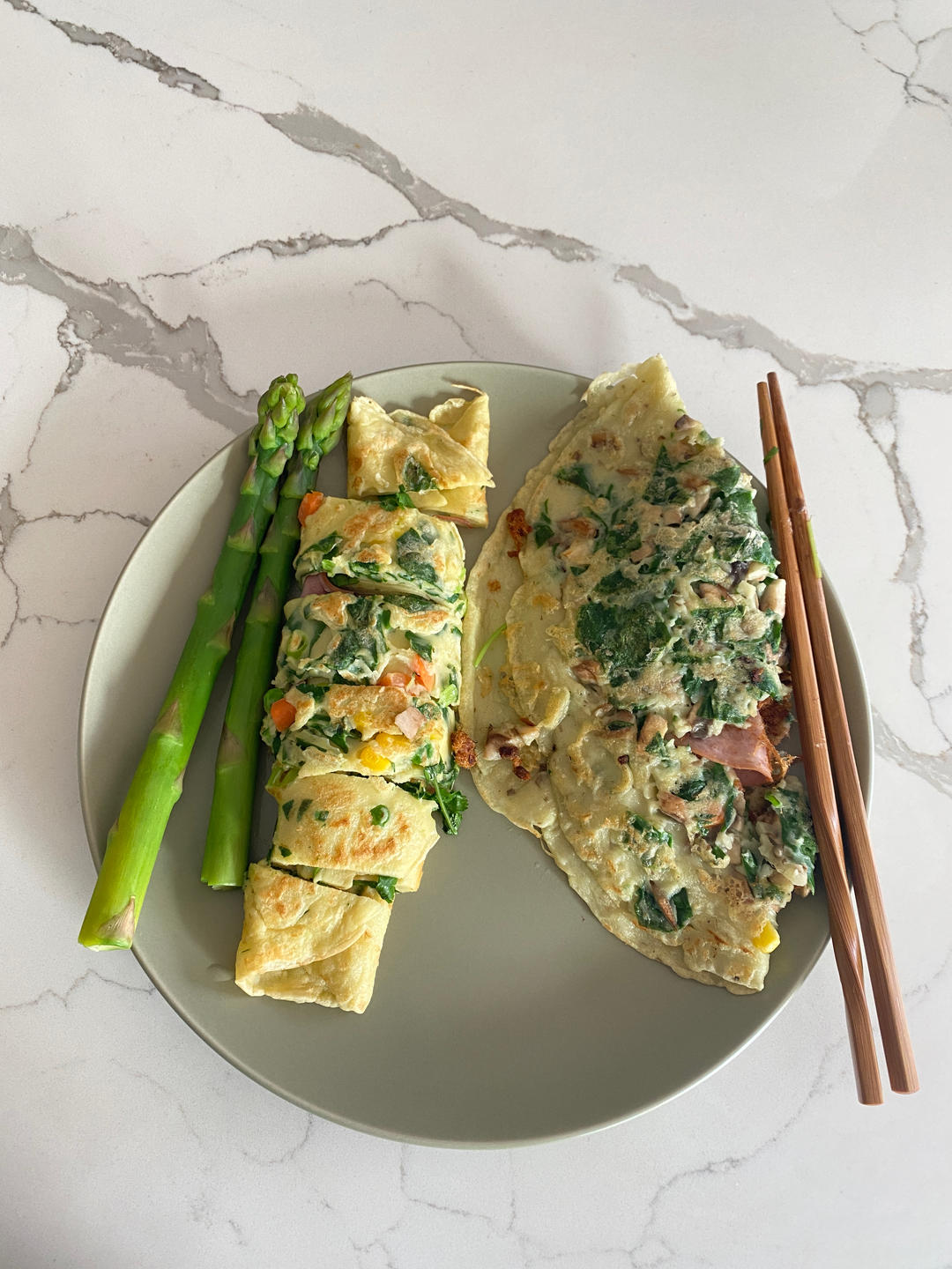 简单快手蔬菜鸡蛋煎饼