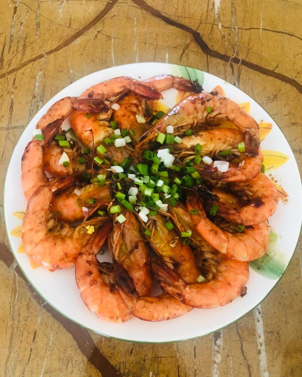 酱烧南美白虾