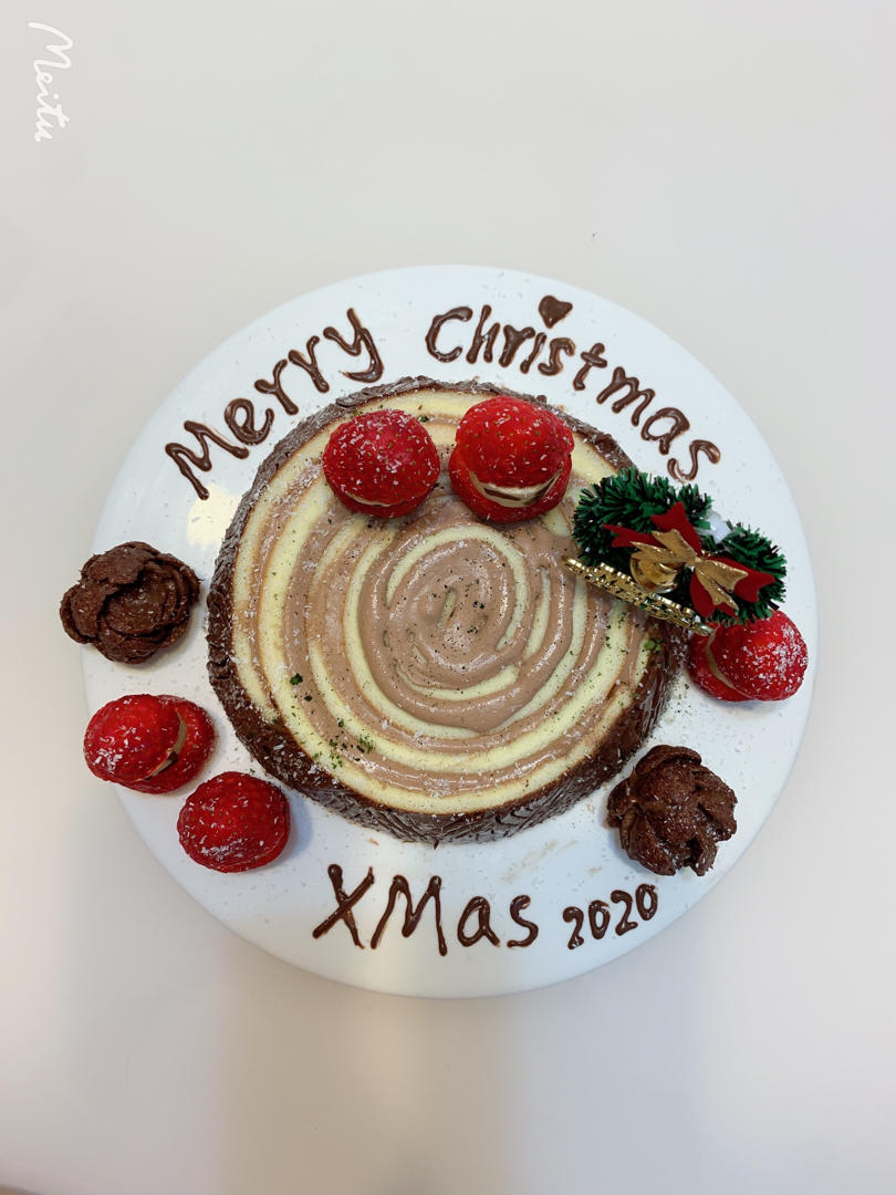 年轮树桩蛋糕‼️圣诞主题奶油蛋糕‼️巨好吃