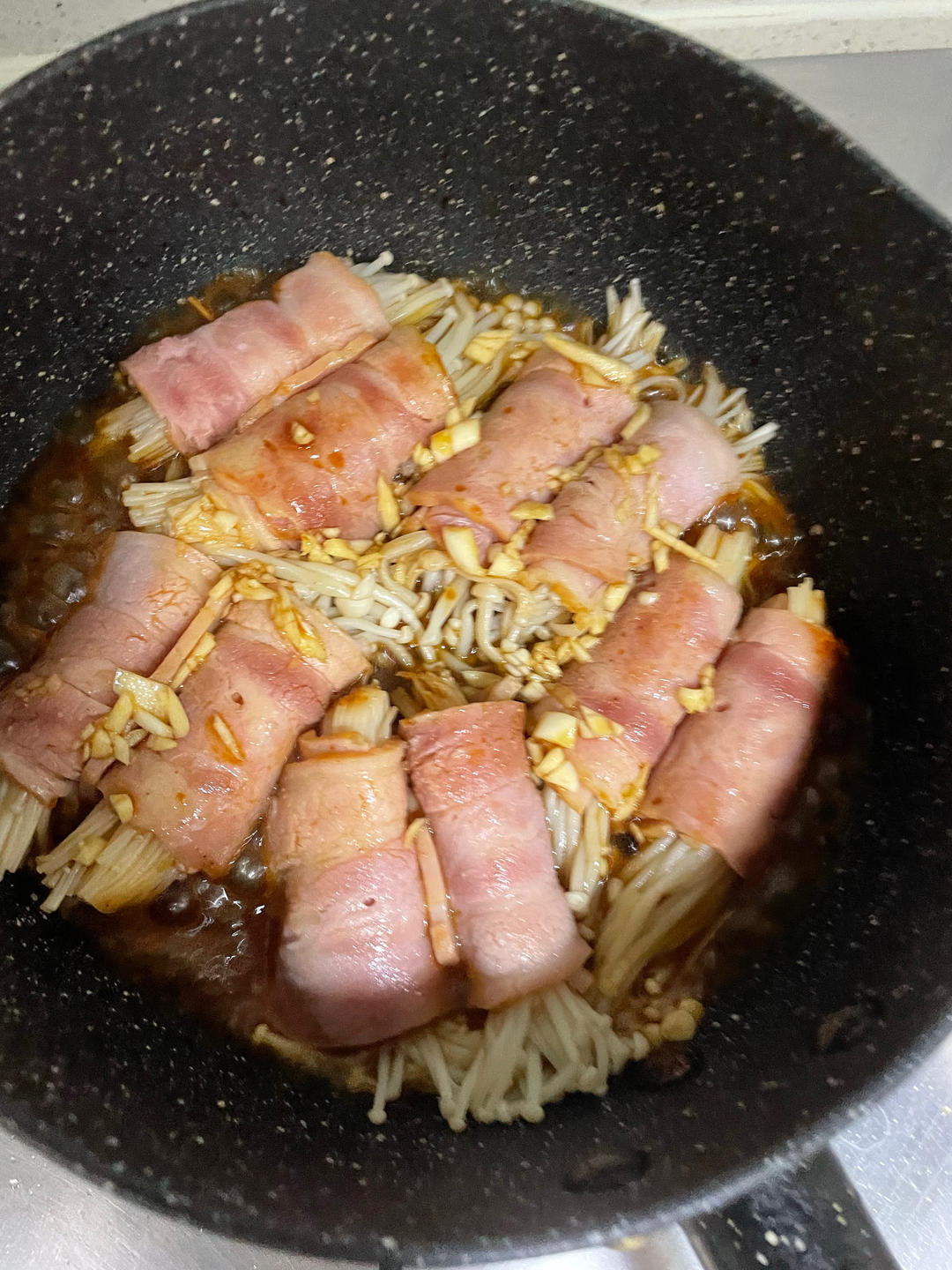 味道超赞 超下饭的金针菇培根卷