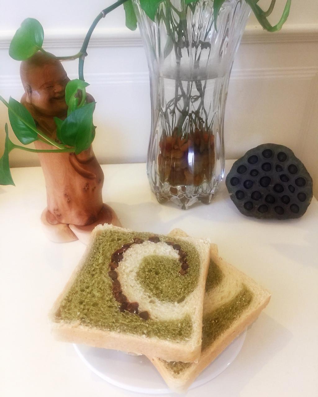 抹茶蜜豆吐司