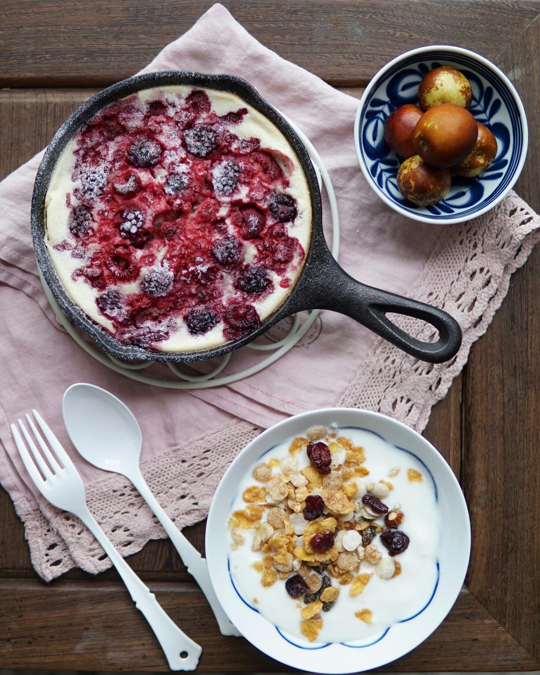 黑莓覆盆子克拉芙缇  Blackberry&Raspberry Clafoutis
