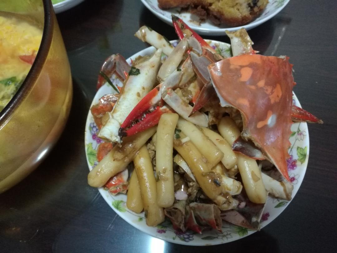 梭子蟹炒年糕
