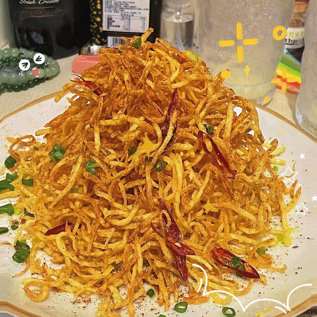 🍁无需刀切🍁小白也能做出超细炸土豆丝松