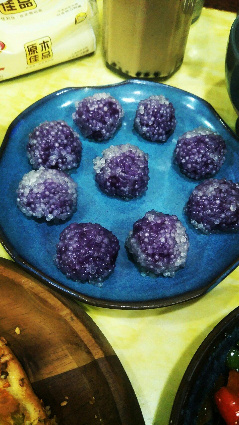 水晶紫薯丸子