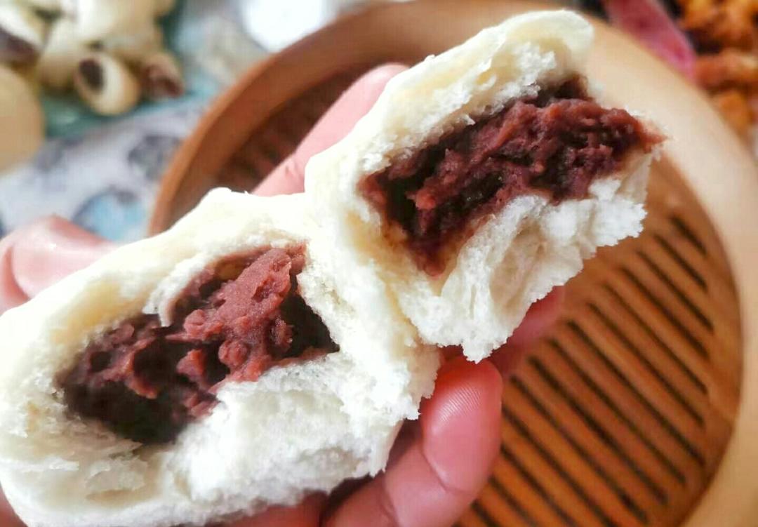 豆沙包/迷你豆沙馒头/毛毛虫豆沙包的做法