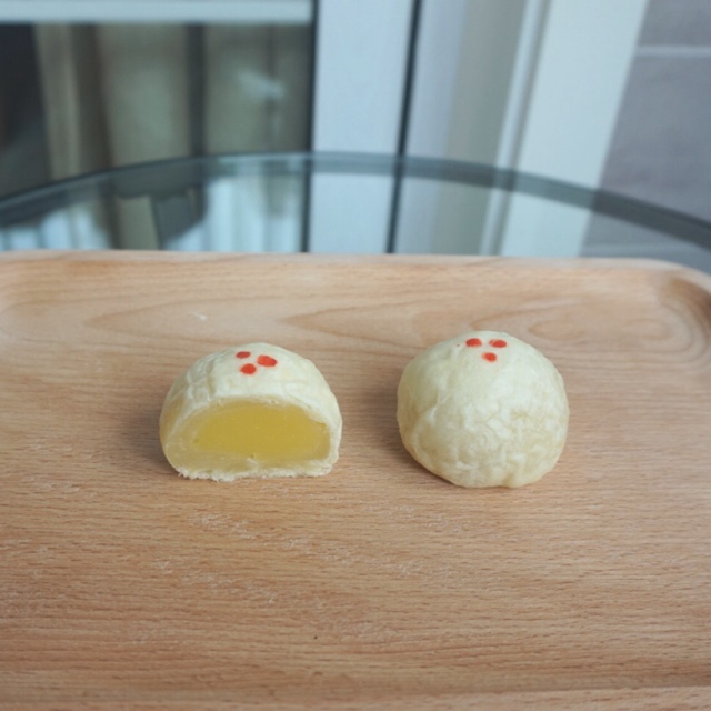 油酥不侧漏系列——仿马得利奶黄酥（两种形态）