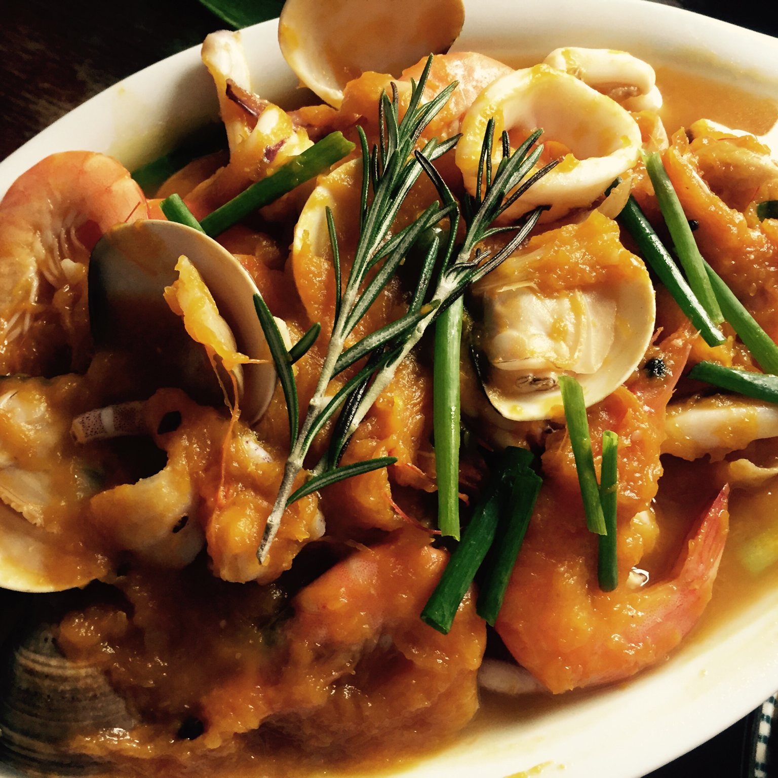 海鲜豆腐南瓜炖