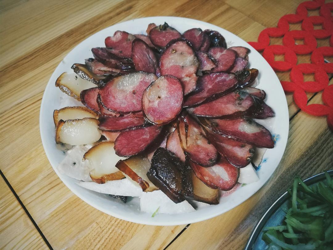 竹熏腊味双拼蒸荔浦芋头【食材包操作说明】